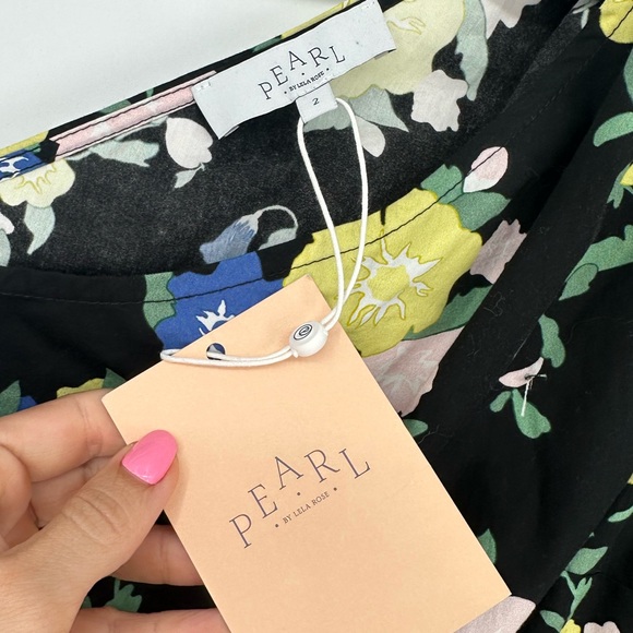 Pearl Lela Rose Floral Poplin One Shoulder Dress - Picture 4 of 6